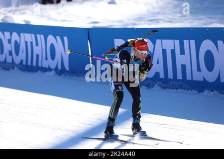 Franziska Hildebrand (Deutschland) beim IBU Biathlon Weltcup Pursuit 10 km Frauen Ruhpolding 2022 Stock Photo