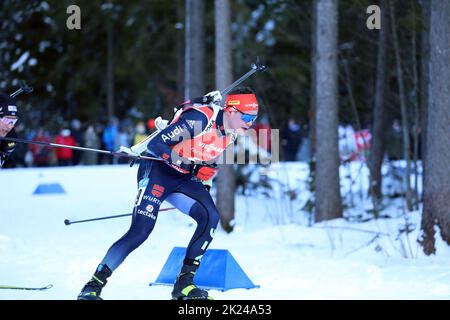 Philipp Horn (SV Eintracht Frankenhain)  beim IBU Biathlon Weltcup Pursuit Herren 12,5 km  Ruhpolding 2022 Stock Photo