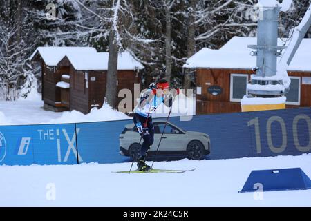 Philipp Horn (SV Eintracht Frankenhain)  beim IBU Biathlon Weltcup Sprint Herren Ruhpolding 2022 Stock Photo