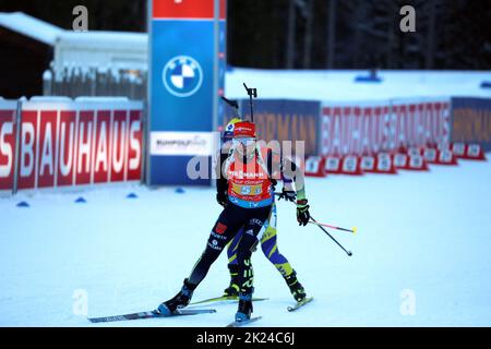 Franziska Hildebrand (Deutschland) beim IBU Biathlon Weltcup Staffel Frauen 4 x 6 km Ruhpolding 2022 Stock Photo