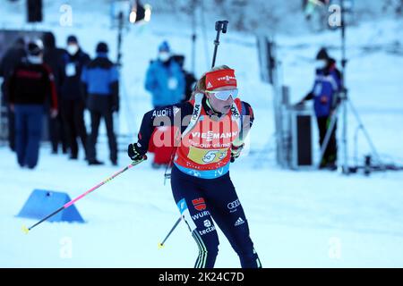 Franziska Hildebrand (Deutschland) beim IBU Biathlon Weltcup Staffel Frauen 4 x 6 km Ruhpolding 2022 Stock Photo