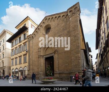 Florence, Italy. January 2022. external view of the Church and Museum of Orsanmichele in the historic city center Stock Photo