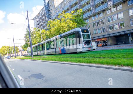 Amsterdam, Nederland - September, 2022: High rise industrial buildings located in Rotterdam. Stock Photo