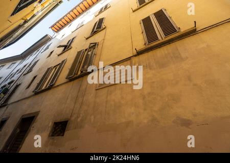 Florence, Italy. January 2022. external view of Michelangelo Buonarroti's house in the historic center of the city Stock Photo