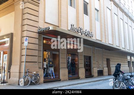 Florence, Italy. January 2022. External view of Hard Rock Cafè in the city center Stock Photo