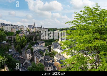 Luxembourg city, May 2022. Panoramic view of the city Stock Photo