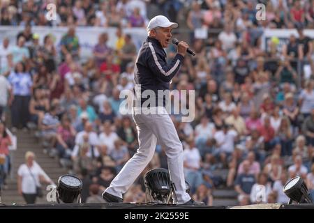 UKW ( Peter Hubert ) on June 11, 2022 live at Parkbühne Wuhlheide at the traditional summer festival of Berliner Rundfunk 91.4. Stock Photo