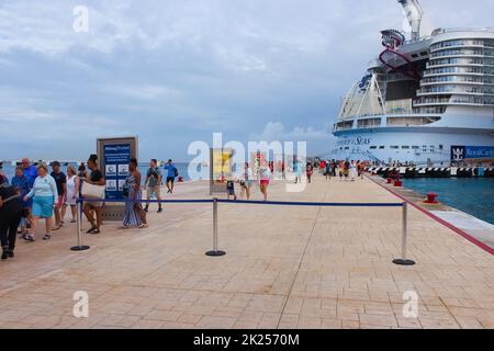 Cozumel, Mexico - May 04, 2022: Symphony of the seas is the biggest cruise ship, docked in Cozumel, Mexico Stock Photo