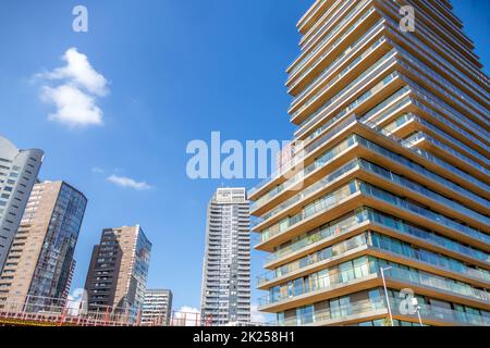 Amsterdam, Nederland - September, 2022: High rise industrial buildings located in Rotterdam. Stock Photo