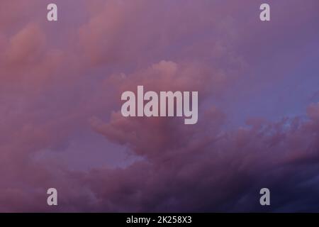 Dawn sky with colorfull clouds. Sunset landscape Stock Photo