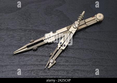 tools for drafting drawing, compass divider for engineer Stock Photo