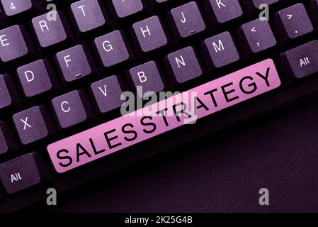 Handwriting text Sales Strategy. Business approach Plan for reaching and selling to your target market Marketing Editing And Retyping Report Spelling Errors, Typing Online Shop Inventory Stock Photo