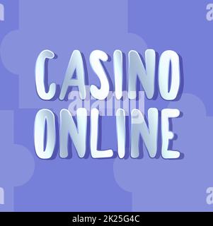 Inspiration showing sign Casino Online. Word Written on Computer Poker Game Gamble Royal Bet Lotto High Stakes Line Illustrated Backgrounds With Various Shapes And Colours. Stock Photo
