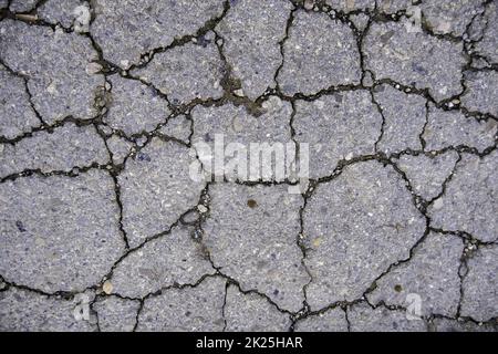 Cracked asphalt floor Stock Photo