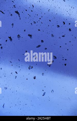 Blue cement wall Stock Photo