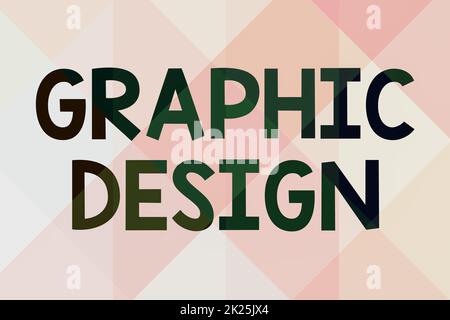 Writing displaying text Graphic Design. Business showcase art or skill of combining text and pictures in advertisements Line Illustrated Backgrounds With Various Shapes And Colours. Stock Photo