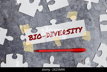 Conceptual caption Bio Diversity. Business idea Variety of Life ...