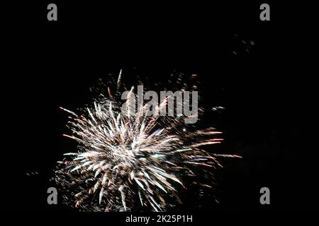 Fireworks in the Spanish sky, Alicante Province, Costa Blanca, Spain Stock Photo