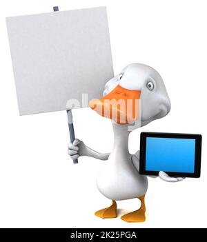 Fun duck - 3D Illustration Stock Photo