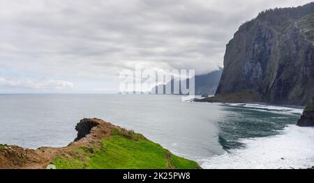 Madeira view from the crane viewpoint on the Guindaste mirador Stock Photo