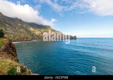 Madeira view from the crane viewpoint on the Guindaste mirador Stock Photo