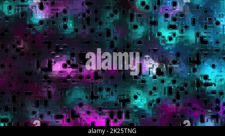 Abstract glass composition with geometric cutouts Stock Photo