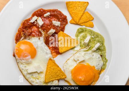 mexican fried eggs Stock Photo