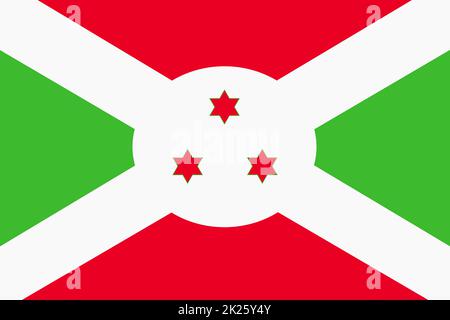 Background illustration Burundi flag red green stars Stock Photo