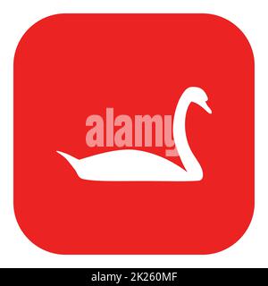 Swan and app icon Stock Photo