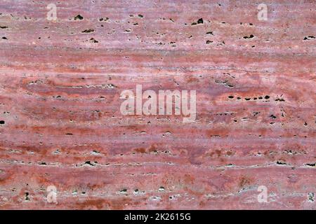 longitudinal cut of pink granite with splashes. Stock Photo