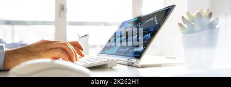 Data Analyst Using Data Analytics KPI Stock Photo