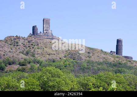 Ruines of hazmburk castle with two towers (6) Stock Photo