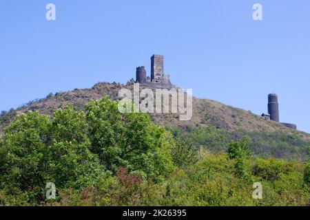 Ruines of hazmburk castle with two towers (10) Stock Photo