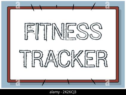 Handwriting text Fitness Tracker. Conceptual photo a monitoring device that records any healthrelated activity Line Illustrated Backgrounds With Various Shapes And Colours. Stock Photo