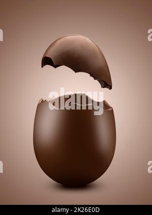 chocolate easter egg Stock Photo