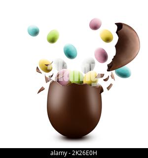 chocolate easter egg Stock Photo