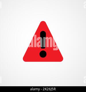 Exclamation mark. Attention web message. Danger sign. Modern abstract vector icon. Flat infographic element, template for the design. Vector illustration. Stock Photo