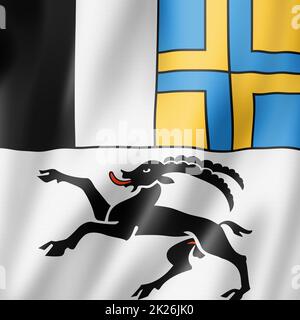Grisons canton - State - flag, Switzerland Stock Photo
