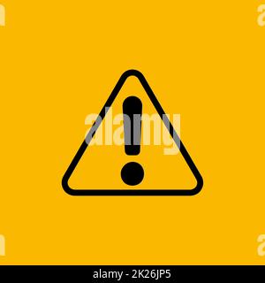 Exclamation mark. Attention web message. Danger sign. Modern abstract vector icon. Flat infographic element, template for the design. Vector illustration. Stock Photo