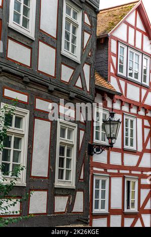 Impression in the historic city of Marburg in Germany with old buildings and Pitoresque streetviews Stock Photo