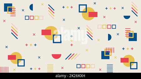 Abstract background with different geometric shapes - illustration Stock Photo