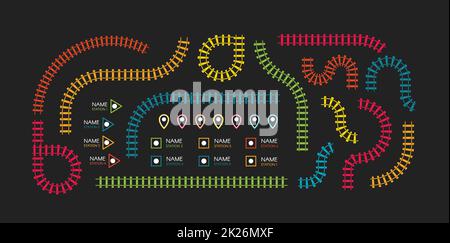 Colorful abstract subway map Stock Photo - Alamy