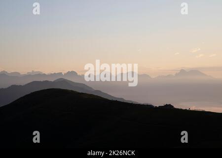 summer landscape near Monte Grappa, Northern Italy Stock Photo