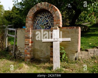 The shrine in the walled garden of Prinknash Abbey, Gloucestershire Stock Photo