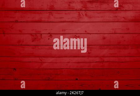 Old red planks - Wooden background Stock Photo