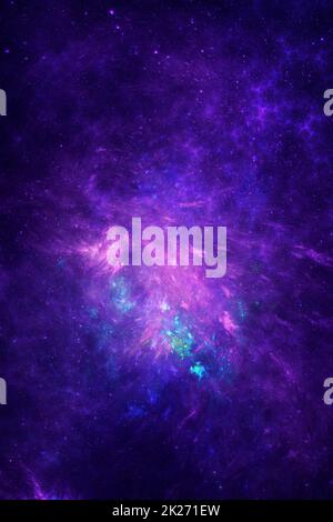 Nebula and galaxies in space. Abstract cosmos background Stock Photo