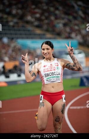 Ewa SWOBODA participating in the 100 meters at the World Athletics