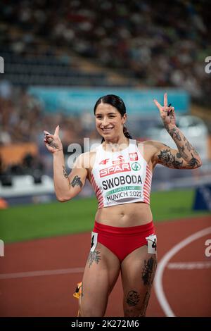 Ewa Swoboda participating in the 100 meters at the Paris 2024 Olympic