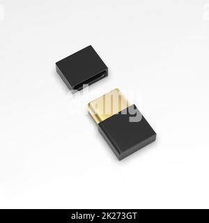 The 3d rendering USB stick isolated on white background Stock Photo