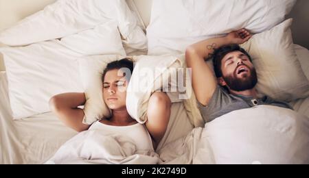 Guess who didn't get any sleep last night Stock Photo